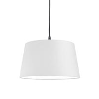 Moderná závesná lampa čierna s bielym tienidlom 45 cm - Pendel