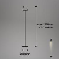 Nabíjateľná stojacia lampa Kiki LED, 2 700 K, čierna