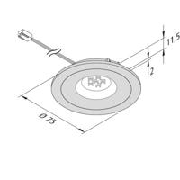 Nábytkové zapustené LED AR 68 4W čierna 2 700 K