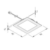 Nábytkové zapustené LED FAQ 58 oceľ 3W 3 000 K