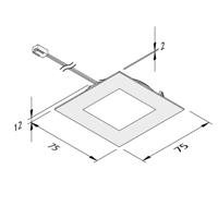 Nábytkové zapustené LED FAQ 68 3 ks oceľ 4W 940