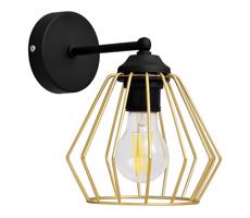 Nástenná lampa AGAT 1xE27/15W/230V zlatá/čierna