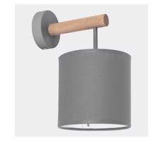 Nástenná lampa DEVA 1xE27/15W/230V šedá/drevo