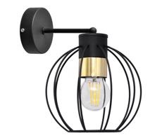 Nástenná lampa STARLIGHT 1xE27/15W/230V čierna/zlatá