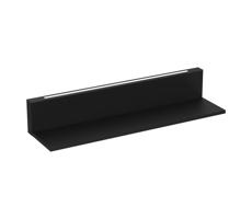 Nástenná polica s LED osvetlením SHELF 10x60 cm čierna