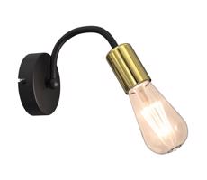 Nástenné lampa DOW 1xE27/60W/230V čierna/zlatá