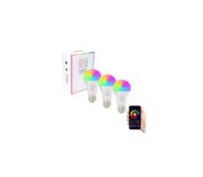 Neo  NEO 07712C- SADA 3x LED RGB+CCT Stm. žiarovka NEO LITE Wi-Fi E27/9W/230V