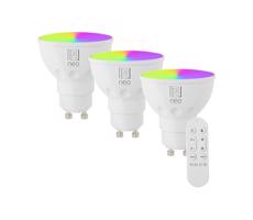 Neo  NEO 07724CDO-SADA 3xLED RGB Stmievateľná žiarovka GU10/6W/230V Wi-Fi Tuya+DO