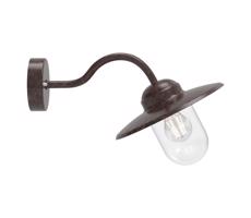 Nordlux Nordlux - Vonkajšia nástenná lampa LUXEMBOURG 1xE27/60W/230V IP54 hnedá/patina