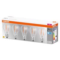 OSRAM LED žiarovka E27 Base CL A 7W 4000K číra 5ks