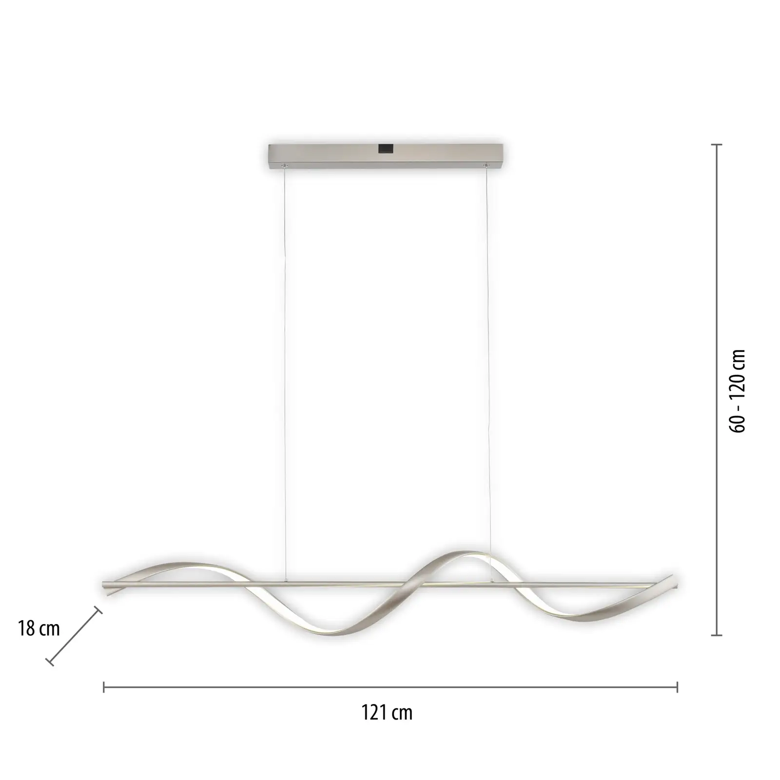 Paul Neuhaus Q-Swing LED závesné svietidlo, oceľ