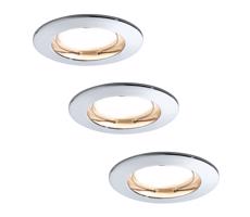 Paulmann Paulmann 92829 - SADA 3x LED/6,8W IP44 Kúpeľňové stmievateľné svietidlo COIN 230V