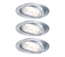 Paulmann Paulmann 93970 - SADA 3x LED/7W IP23 Kúpeľňové podhľadové svietidlo COIN 230V