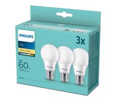 Philips LED 60W A60 E27 230V WW FR 3ks promopack