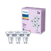 Philips LED GU10 3,5W 255lm 827 číra 36° 3 ks