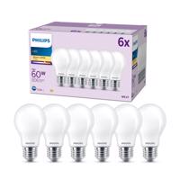 Philips LED žiarovka E27 7W 806lm 2700K matná 6 ks