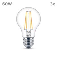 Philips LED žiarovka E27 7W 850lm 4 000K číra 3 ks