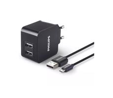 Philips Philips DLP2307U/12 - Nabíjací adaptér 2xUSB/15,5W/230V + kábel micro USB 1m