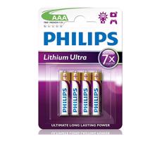 Philips Philips FR03LB4A/10 - 4 ks Lithiová batéria AAA LITHIUM ULTRA 1,5V 800mAh