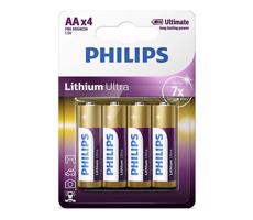 Philips Philips FR6LB4A/10 - 4 ks Lithiová batéria AA LITHIUM ULTRA 1,5V 2400mAh