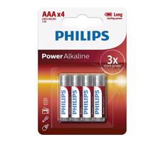 Philips Philips LR03P4B/10 - 4 ks Alkalická batéria AAA POWER ALKALINE 1,5V 1150mAh