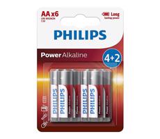 Philips Philips LR6P6BP/10 - 6 ks Alkalická batéria AA POWER ALKALINE 1,5V 2600mAhV