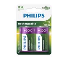 Philips Philips R20B2A300/10 - 2 ks Nabíjacie batérie D MULTILIFE NiMH/1,2V/3000 mAh