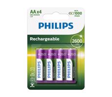 Philips Philips R6B4B260/10 - 4 ks Nabíjacie batérie AA MULTILIFE NiMH/1,2V/2600 mAh