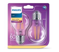 Philips SADA 2x LED Žiarovka VINTAGE Philips E27/7W/230V 2700K