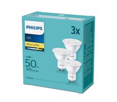 Philips SADA 3x LED Žiarovka Philips GU10/4,7W/230V 2700K