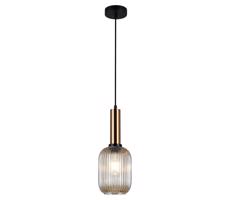 PND-5588-1M-BRO+AMB - Luster na lanku ANTIOLA 1xE27/40W/230V bronz