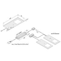 Podhľadové LED svietidlo Eco-Pad F 2x 3000K hliník