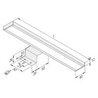 Povrchové svetlo LED do skrinky Lugano 4 000K, 60 cm