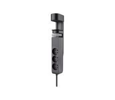 PP105C-PD20-B-Zásuvkový stĺpik na dosku stola 3x230V + 2xUSB-C+1xUSB-A