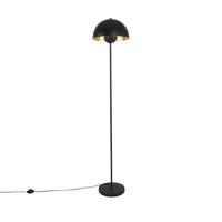 Priemyselná stojaca lampa čierna so zlatom 160 cm - Magnax