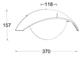 Prios Helina zapustené LED, biele, 22 cm, 24 W