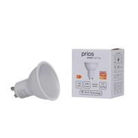 Prios Smart LED, sada 2 ks, GU10, plast, 7W, opál, 840, Tuya