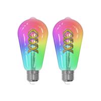 Prios Smart LED žiarovky sada 2 E27 ST64 4W RGB číre Tuya