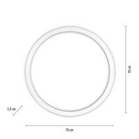 PURE Lines LED stropné svietidlo, okrúhle Ø70cm strieborné