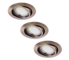 Rabalux Rabalux 1051 - SADA 3xLED Podhľadové svietidlo LITE 3xGU10-LED/3W/230V