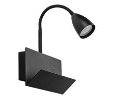 Rabalux Rabalux 71089 - Nástenná lampa s poličkou TACITO 1xGU10/25W/230V čierna