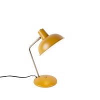 Retro stolová lampa žltá s bronzom - Milou