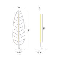 Rotaliana Eden Banana stojaca LED lampa, sivá