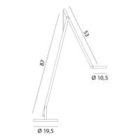 Rotaliana String F1 DTW stojaca lampa biela, Ag