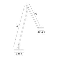 Rotaliana String F1 stojaca LED lampa čierna, Ag