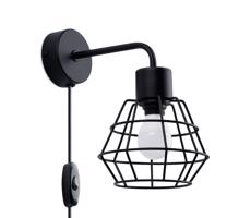 SL.1164 - Nástenná lampa SUBA 1xE27/15W/230V čierna