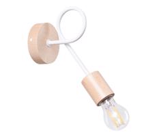 SL.1473 - Nástenná lampa EMBER 1xE27/15W/230V biela/béžová/buk