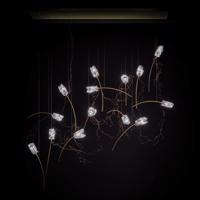 Slamp Tulip 14 závesné LED prizma/mosadz hranaté