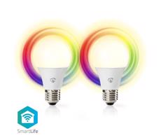 SmartLife klasik, Wi-Fi, E27, 806 lm, 9 W, RGB Teplá studená biela, 2ks WIFILRC20E27