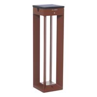 Solárna LED lampa Borne so snímačom, 45 cm, corten